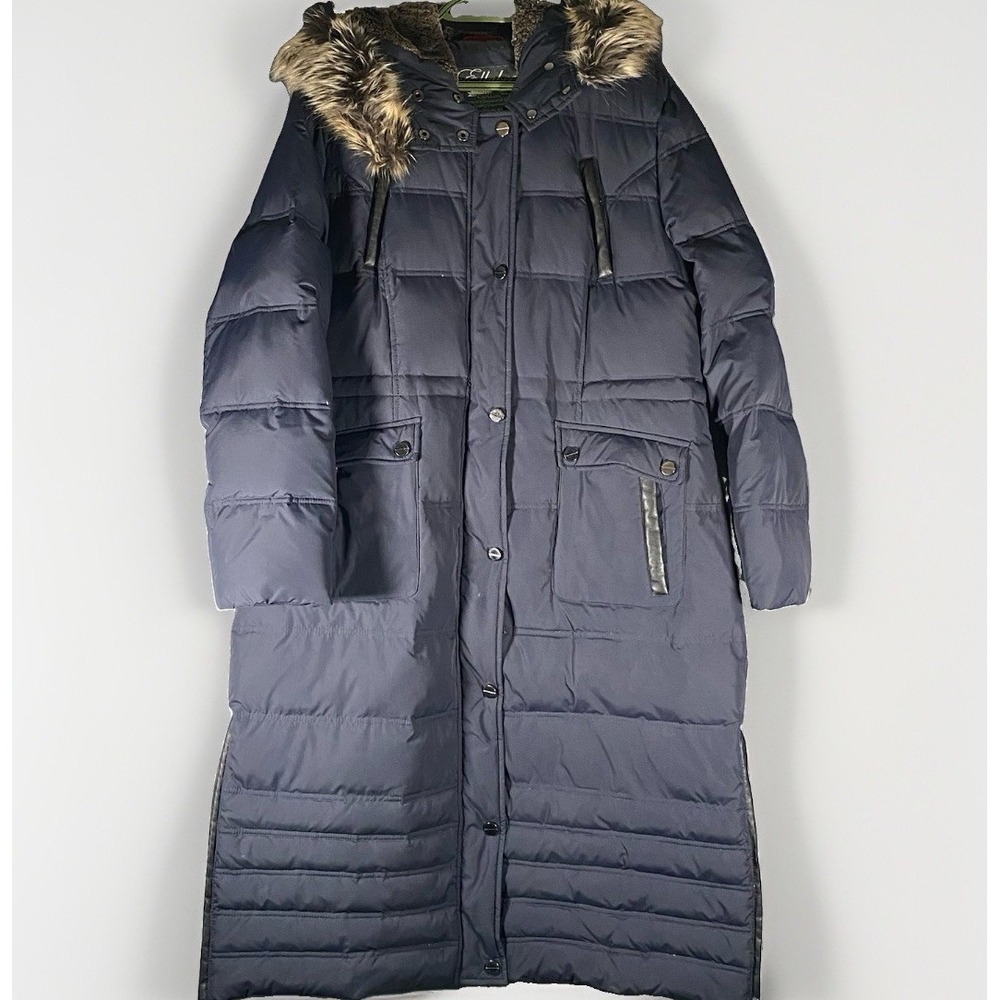 Ellabee Faux Fur Lined Hood Down & Feather Filled XL Long Winter Coat